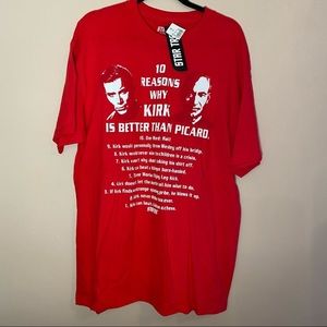 NWT RED STAR TREK GRAPHIC T-SHIRT